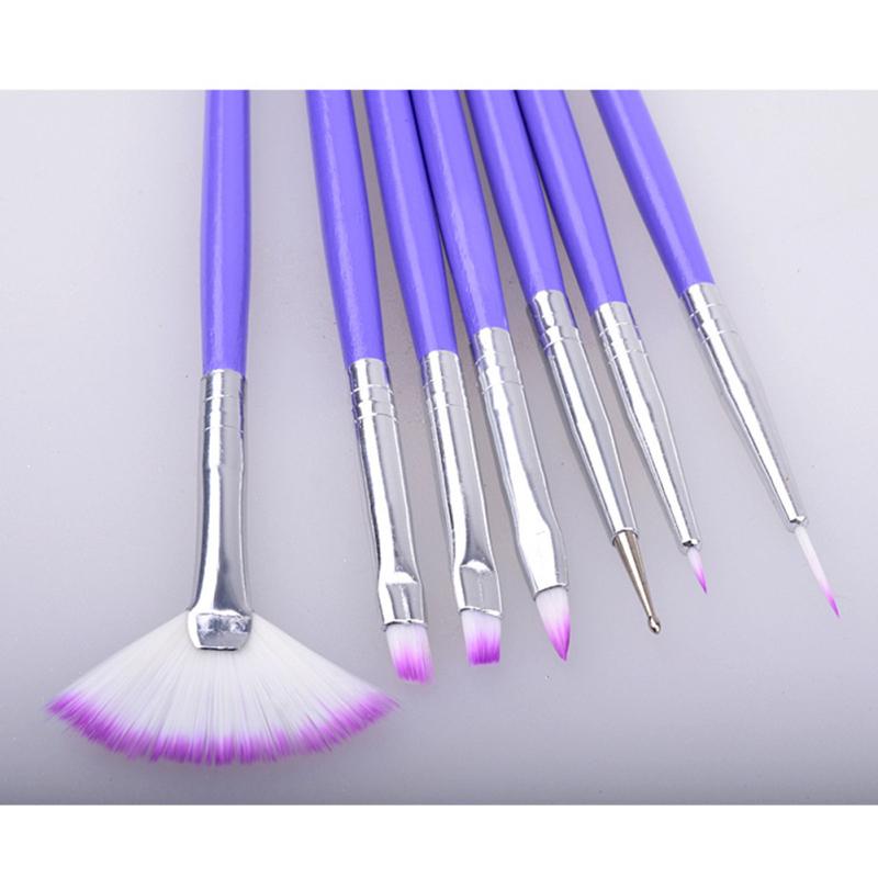 7 Pcs/set Nails Painting Pen Brushes Nail Art Decorations UV Gel Polish Brush Set