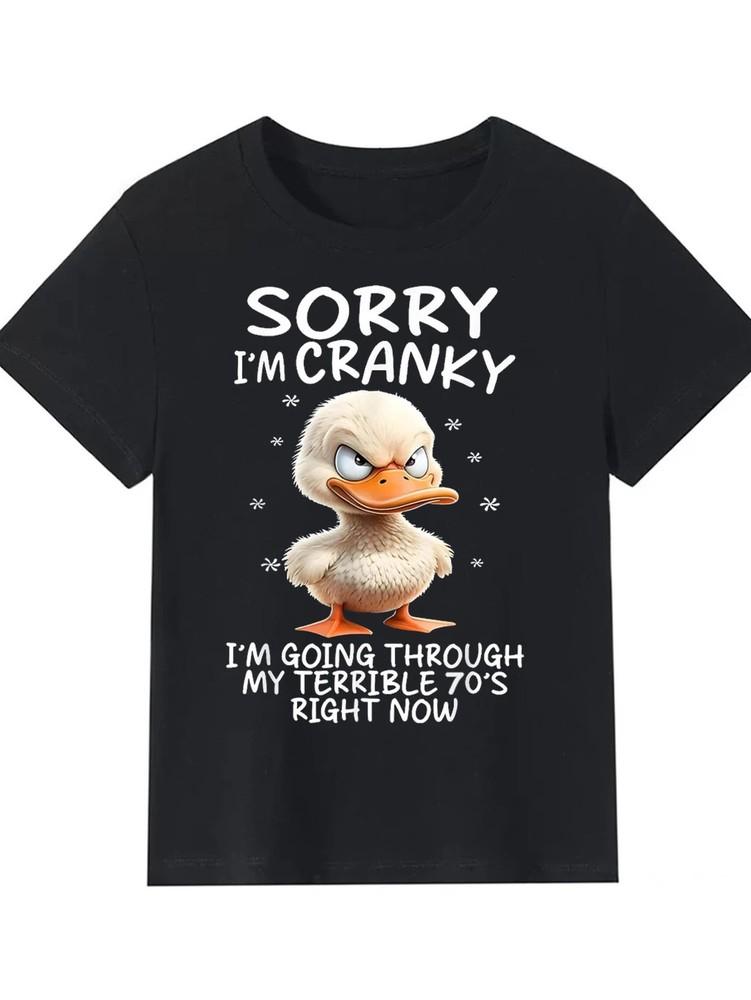 

100% Cotton Funny Terrible 70s Duck Graphic T-Shirt | Unisex Casual Humorous V 3XL