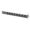 Aluminum Outlet Strip with Pre-fuse | DN-95410 | Sockets Quantity 8