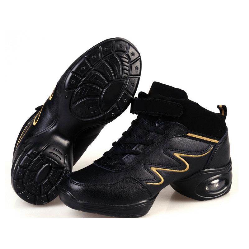 White Leather Jazz Dance Sneakers Women Soft Soled Teachers Dance Shoes Latin Practice Dancing Shoes