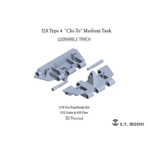 ET Model 1/35 WWII Japanese Army Type 4 Chi-To Medium Tank Working Tracks Plastic Model Parts P35-027 Molded In Color