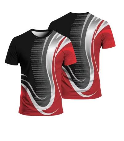 Summer Fashion 3D Color Sports T-Shirt Men's Loose and Comfortable Daily Casual O Neck Plus Short Top