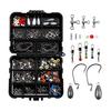 LIHAO Fishing Tackle Fishing Tackle 160 Pieces Swivel Snap Fishing Hook Fishing Set Tackle Case Included