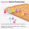 Magnetic Neon Color Nail Art Practice Base Nail Tips Holder Set for Press-on Nails Display Salon and Home Use