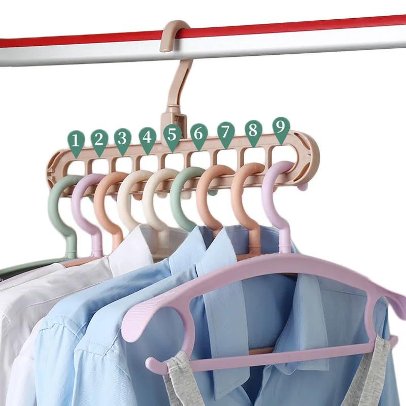 Nuevos 1/2 piezas Perchas Mágicas Multipuerto para Tendedero de Ropa Multifunción Plástico Perchero colgador de secado Almacenamiento Han