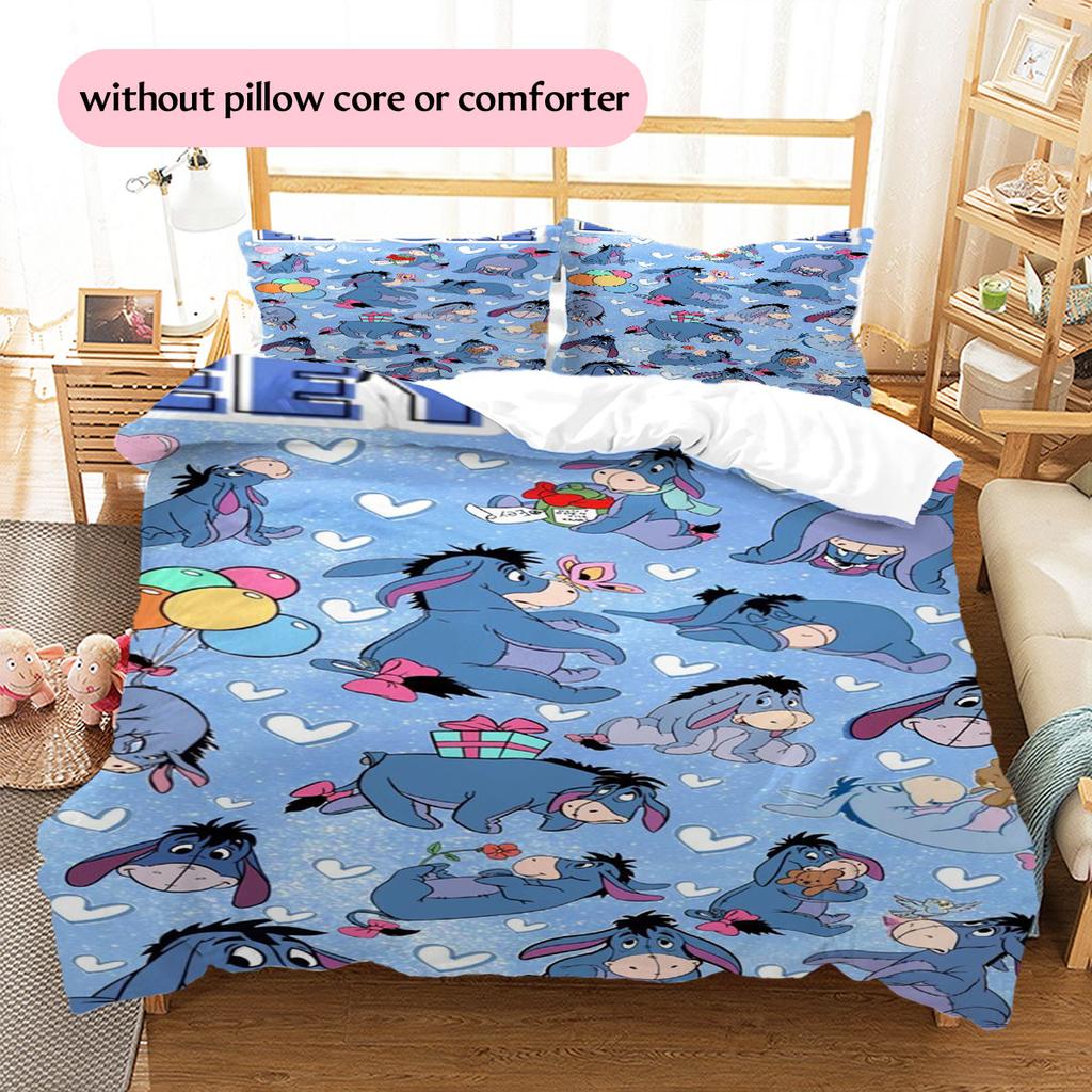 Colorful Cloud-patterned Eagle Ears and Tigger Print: Comfortable Bedding Set, Perfect for Decorating A Child's Bedroom.