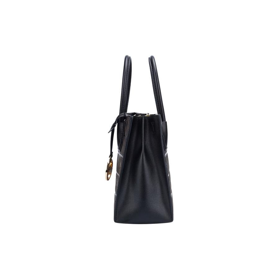 Michael Kors Classic Monogram Print Commuter Date Elegant Leather Small Square Bag Women shoulder bag Brown Black 35F1GM9M2B-BROWN/BLACK