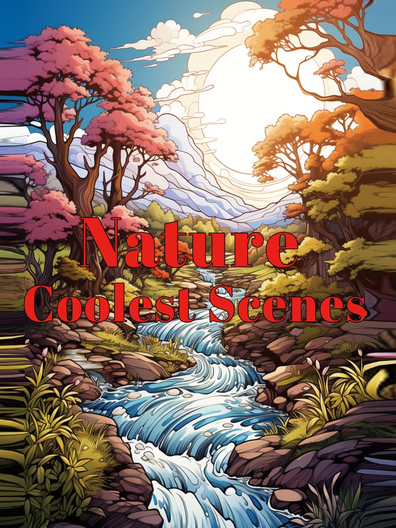 

1Pc Mature Coolest Scenes Art Coloring Book Original Upgraded Paper Thickened 22Pages Coloring Books , Gift for Holiday Birthday