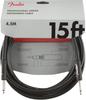 Fender Professional Series Instrument Cable Straight/Straight 15ft Nickel Plated 22AWG Black Guitar Bass