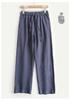 Men's Summer Cotton Linen Wide-Leg Trousers - Loose Fit Casual Pants