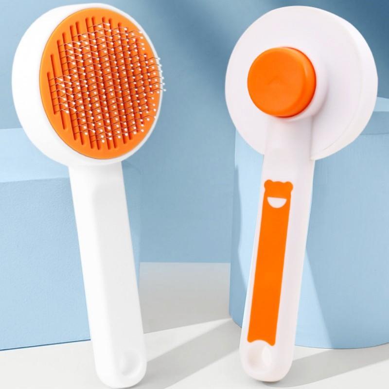 Dog Comb Pet Hair Remover Self-cleaning Cat Brush Massage Combs for Dog Long Hair Brush Pet Grooming One Button Dogs Brushes