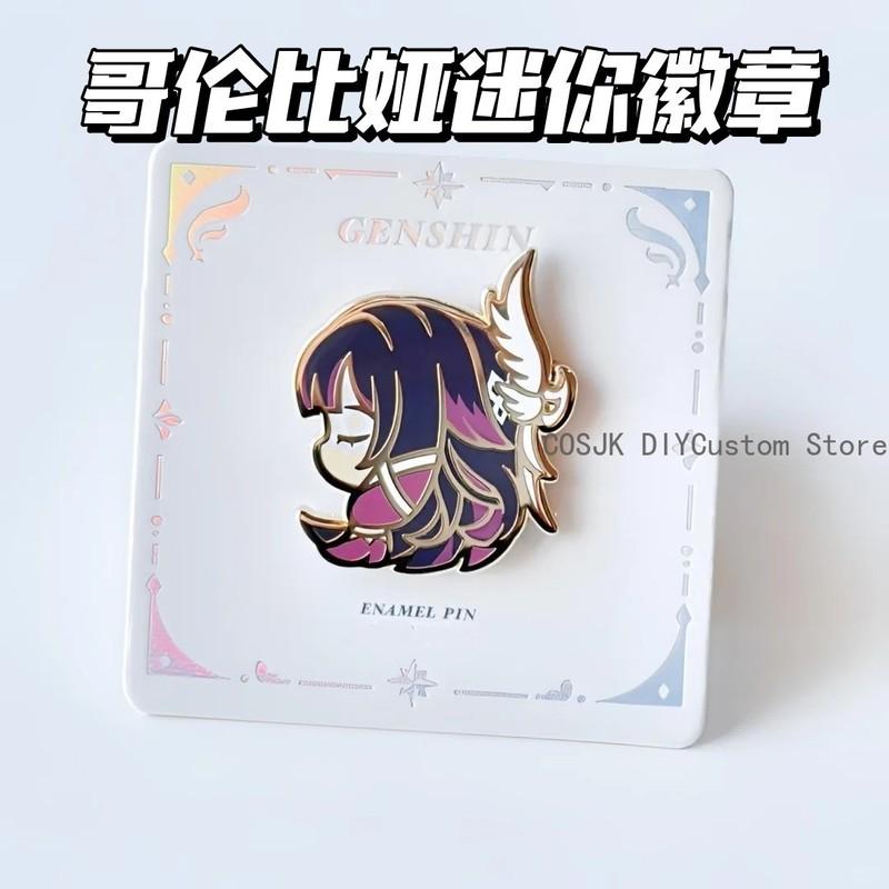 Columbina Hyposelenia Genshin Impact Imitation Enamel Mini Metal Badge Brooch Ornament Clothing Game Cosplay Collection Gift