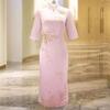 Stylish Red Retro Beaded Cheongsam Wedding Dress for Mother or Mother-in-Law
