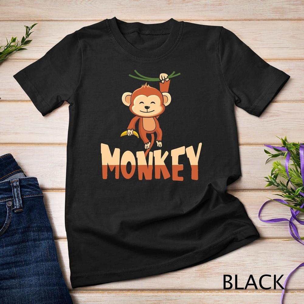 

Zoo Animal Toddlers Kids Gift Cute Monkey T-Shirt Unisex T-shirt 3XL