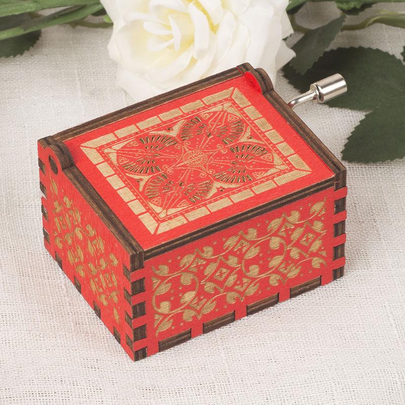 Handkurbel Harry Potter Schloss im Himmel Massivholz Spieluhr - Frohe Weihnachten für Alice