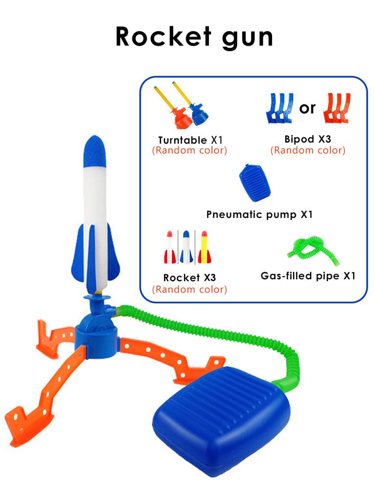 Outdoor Air Pressed Stomp Rocket Toys For Kids Jump Sport Games Foot Pump Launcher Soaring Rockets Play Set