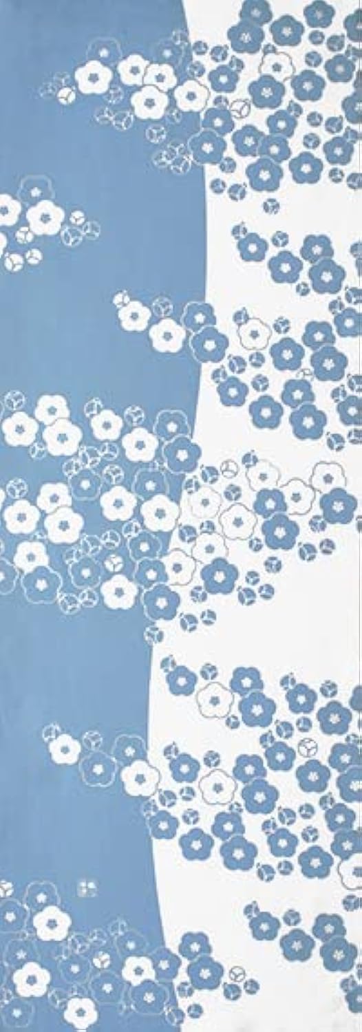 

Крашение Узор для полотенца для рук Анбо Аутентичный крашеный хлопок Токуока Сделано в Японии 35см x 100см Персиково-голубой 100% синий