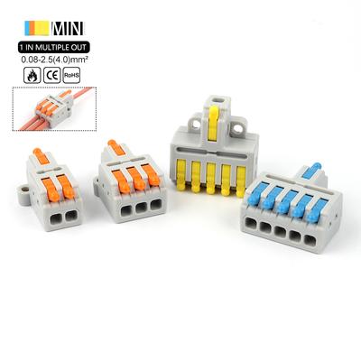 5/10PCS Mini 1 In Mehrere Out Schnelle Kabel Stecker Mit Schraube Loch Kompakte Butt Push-in splitter Splice Terminal Block