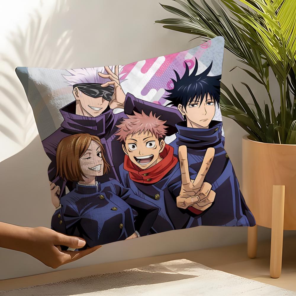 Jujutsu Kaisen Pillow Case Linen Cushion Covers For Decorative Sofa Home Pillows Case Car Chair Pillows Cases