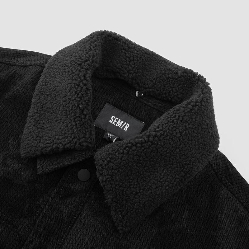 Semir Men's Winter Faux Shearling Denim Jacket