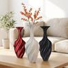 Vintage Stil 3D Gedruckte Blumenvase Wirbelmuster Minimalistische Blumendekoration Wohnkultur