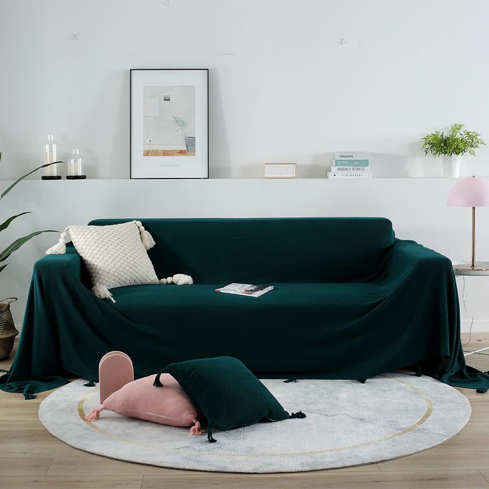 

Сплошной цвет, полный чехол для дивана, шерстяное полотенце для дивана, универсальный чехол для дивана, тканевый чехол для одной диванной подушки, тканевый чехол 110*110