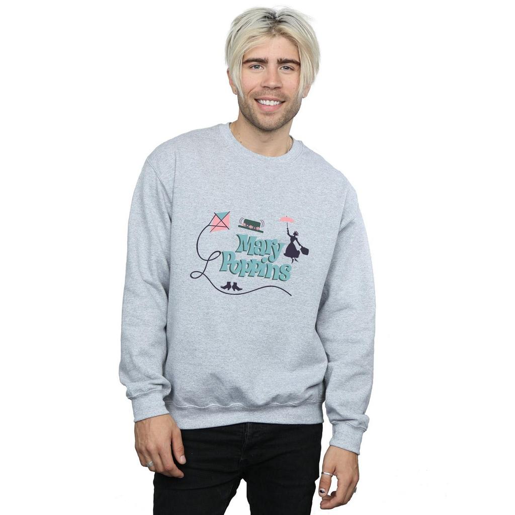 Disney Mens Mary Poppins Logo Sweatshirt