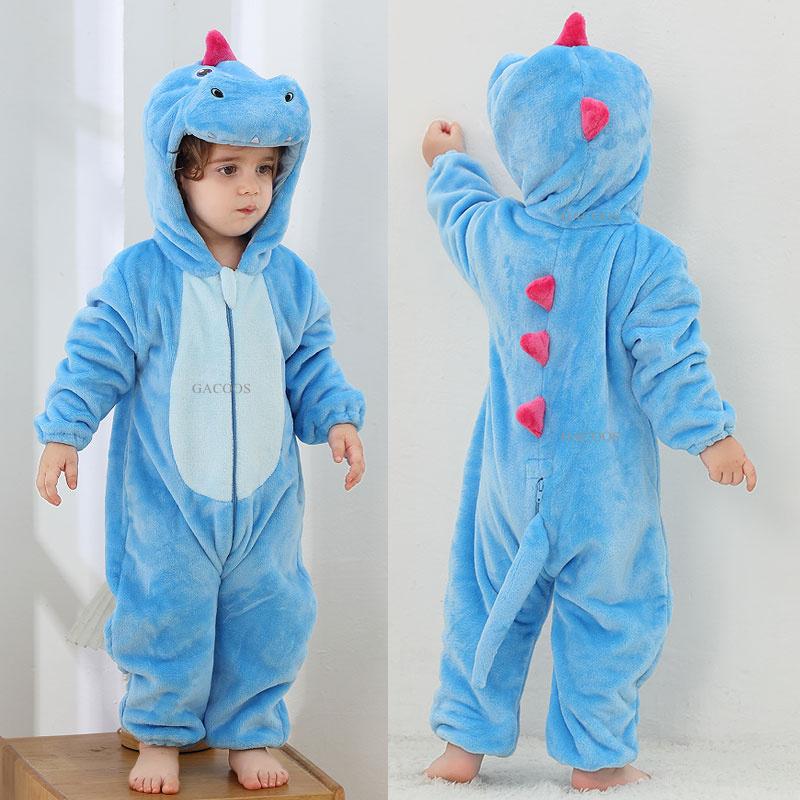 0 1 2 3 4 Years Kigurumi Pajamas for Toddler Baby Clothes Children Outfits Infant Dinosaur Unicorn Cat Monkey Cosplay Costumes