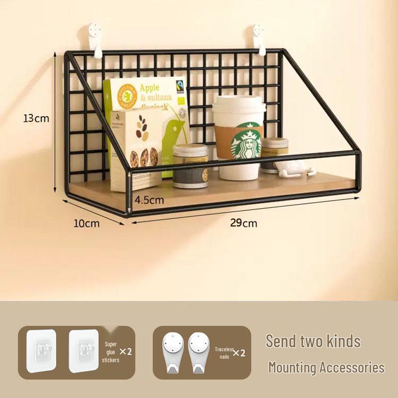 Wall-Mounted No-Drill Shelf for Dorm, Bedroom, or Bathroom