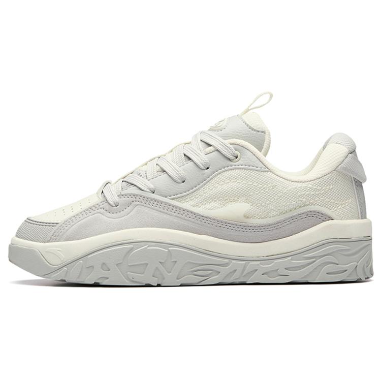 New Anta Hot Slip Resistant Low Top Skateboard Shoes Women's White Gray 922238083-1