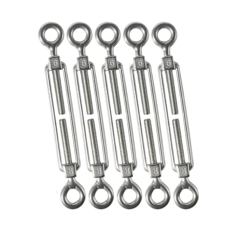 1Pcs Stainless Steel Hook and Eye Tensioners Rope Cable Tension Set Adjustable Garden M1 M1 M6 M8 Wire Tensioner