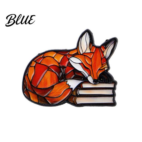 Nature Inspired Wildlife Pin Colorful Enamel Stained Glass Style Animal
