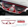 Real Soft Carbon Fiber Sticker For Opel Corsa E X15 2015 2016 2017 2018 2019 LHD RHD Car Central Air Outlet Frame Interior Trim.