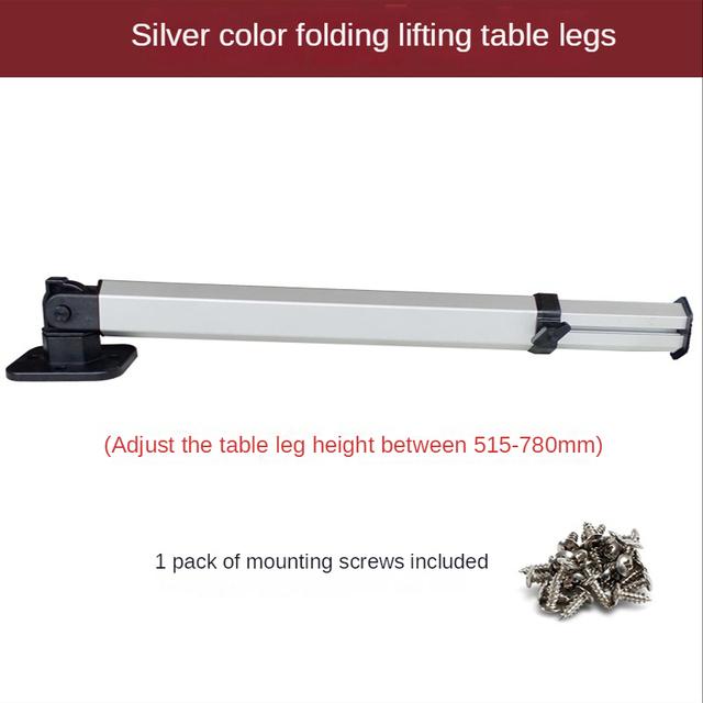 RV Accessories Board Detachable Adjustable Folding Table Leg RV Exterior Aluminum Alloy Table Leg Camper Expansion Bracket 1Pc Silver Leg