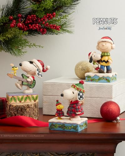 JIM SHORE Snoopy & Woodstock Rock <Christmas> 6017236