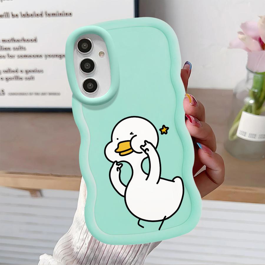 Cartoon Duck Soft Phone Cover Case for Samsung Galaxy A52 A13 A14 A11 A15 A12 A21s A16 A05 A04 A22 A06 A03 A33 A23 A53
