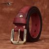 Retro Personality Embossed Matte Leather Belt Men's First Layer Cowhide Casual Jeans Belt