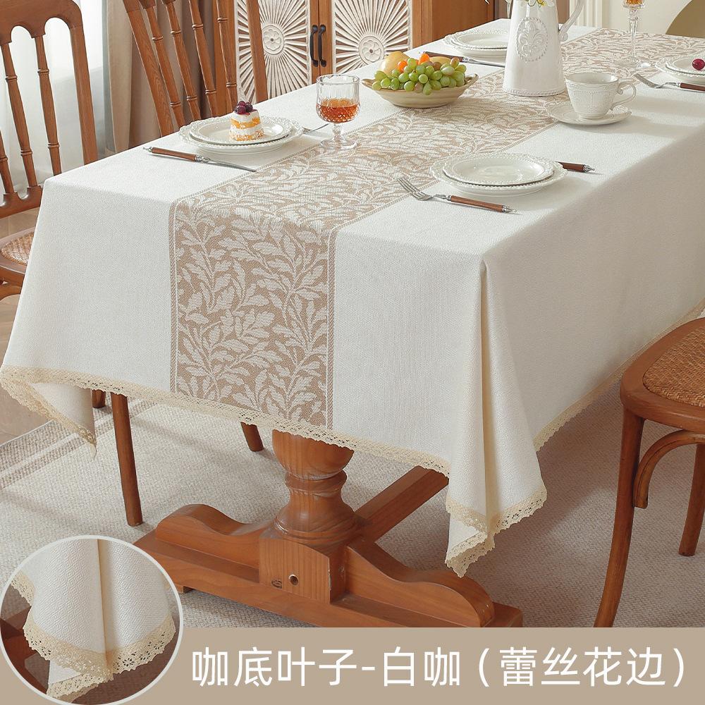 Explosive Thickened Imitation Cotton And Linen Dining Table Cloth Lace Household Square Wear-Resistant Manufacturer Spot