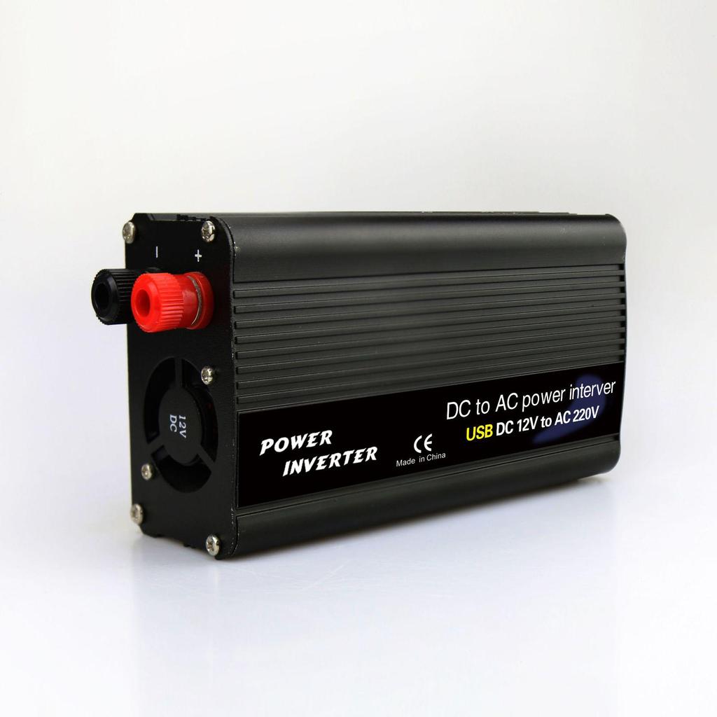 DOXIN 1500W Schwarzer Auto-Wechselrichter 12V auf 110V/220V Konverter