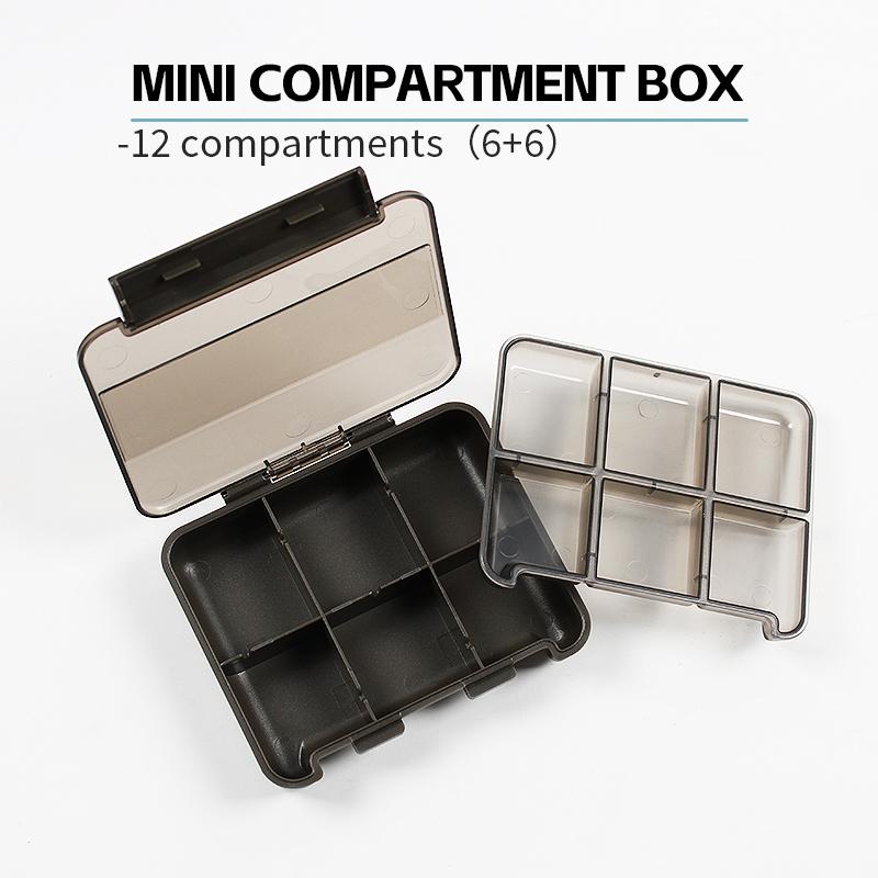 

1PC Carp Fishing Mini Compartment Boxes Are Designed For Storing A Range Of Different-Sized Three Types 1, 4,12 Compartments