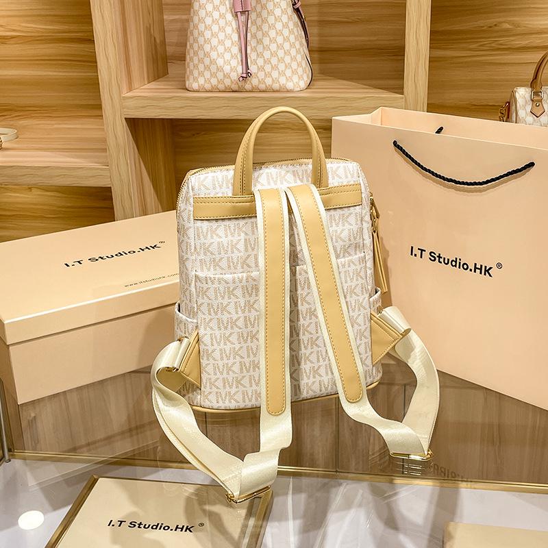 Hong Kong Genuine Leather Women's Backpack 2025 - New Summer Fashion, Large Capacity for Travel & School