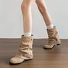 Thick-soled brown British Martin boots children's new autumn and winter Merad Sichuan-Tibet western cowboy boots