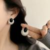 Trendy Black Stone Stud Earrings: Exquisite Retro Style with Elegant Craftsmanship for Women