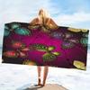 Vintage Lace Mandala Butterfly Microfiber Beach Towel Oversized Extra Large Aesthetic Blue White Pool Blanket for Women Adults