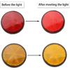 DGZZI Round Reflector 4PCS 2inch / 56mm Plastic Universal Screw Mount Reflective Warning Reflectors for Motorcycle Bike, Red and Orange