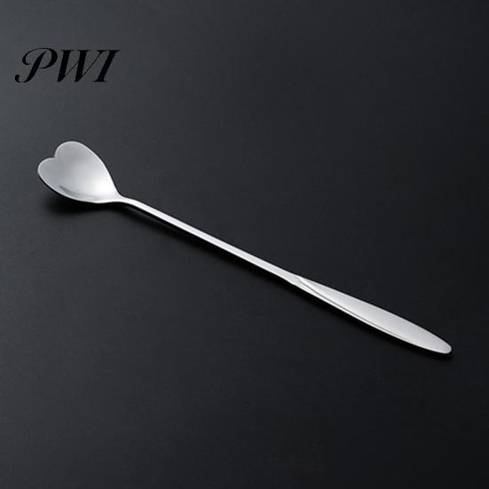 Coffee Spoon Long Handle Fine Texture Stainless Dessert Steel Mixing for Home Milk