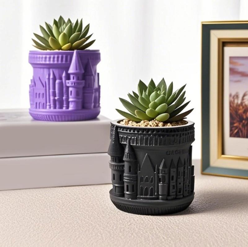 Silikonform für Kerzenherstellung und Resin-Kunst Schlösser Aufbewahrungsbecher Basteln Nordische Designs Heimdekoration Täglicher Gebrauch