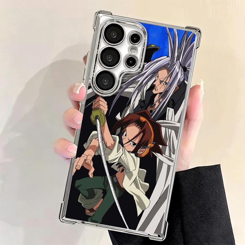 Anime Shaman King Plating Phone Case For Samsung Galaxy S24 S25 FE S26 Edge S23 Ultra S22 S21 Plus S20 Anti-Fall Airabag Cover