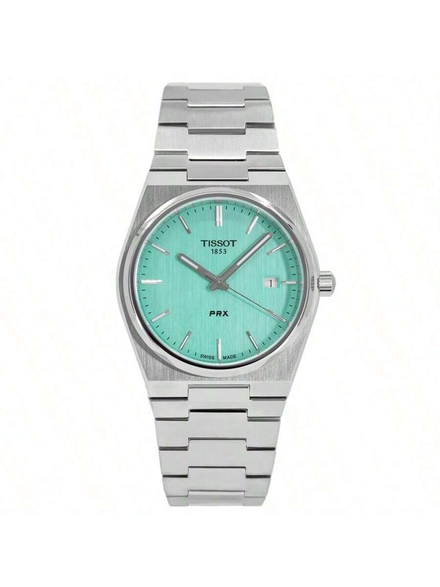 

PRX T137.410.33.021.00 stylish, elegant stainless steel quartz men s watch with golden round dial date display. men s T137.410.11.091.01 зелений