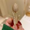 Tulip Brooch French Romantic Exquisite Flower Brooch Elegant Temperament Suit Coat Pin Backpack Jewelry Accessories Party Gift